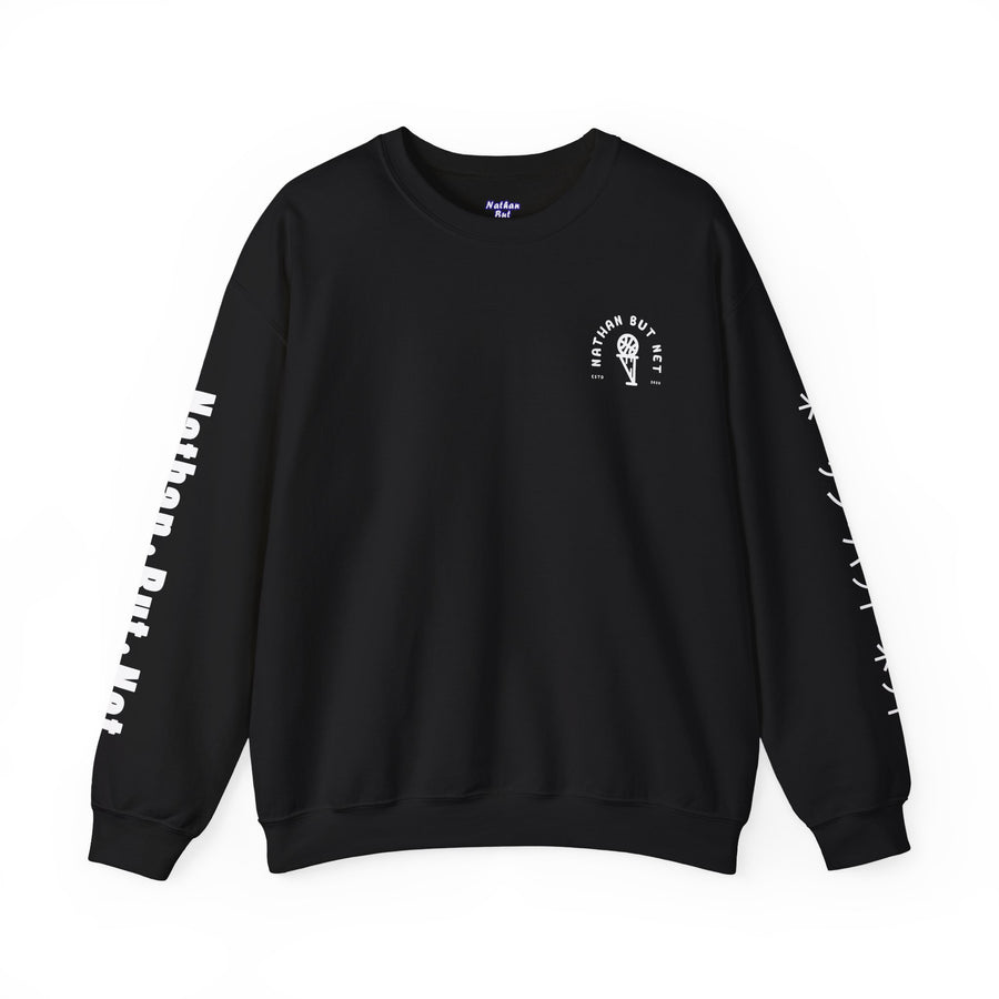 Long Sleeve Nathan But Net Katakana Sleeve Design Crewneck Sweatshirt